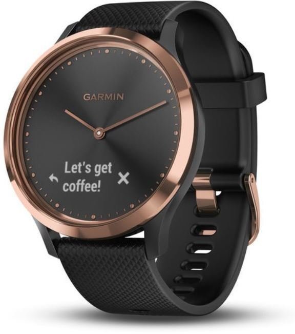 Smart hodinky Garmin vívomove HR Sport Black/Rose Gold S/M