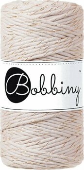 Cord Bobbiny Macrame Cord 3 mm 100 m Golden Nude Cord - 1