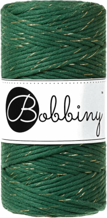 Snor Bobbiny Macrame Cord 3 mm 100 m Golden Pine Green Snor