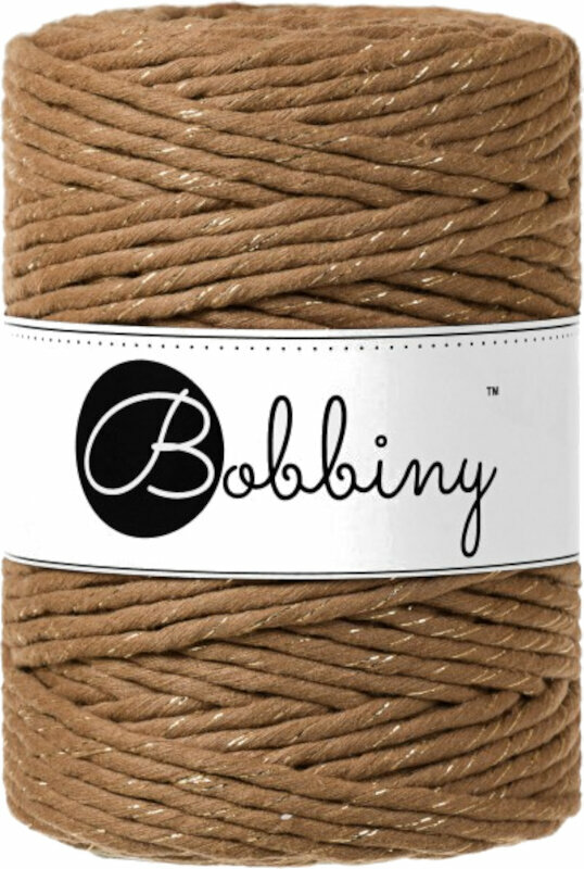 Šňůra  Bobbiny Macrame Cord 5 mm 100 m Golden Caramel Šňůra 