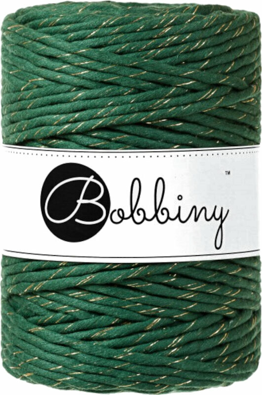 Cord Bobbiny Macrame Cord 5 mm 100 m Golden Pine Green Cord