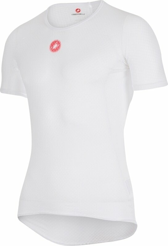 Mez kerékpározáshoz Castelli Pro Issue Short Sleeve Funkcionális ruházat White S