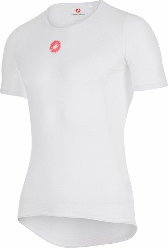 Fietsshirt Castelli Pro Issue Short Sleeve White M