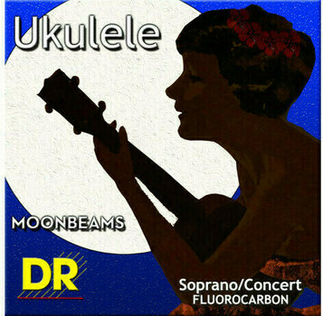 Cordas para ukulele soprano DR Strings Moonbeams Ukulele Clear Fluorocarbon String Set Soprano & Concert - 1