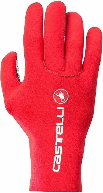 Cyklistické rukavice Castelli Diluvio C Red S-M Cyklistické rukavice