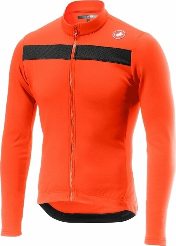 Облекло Castelli Puro 3 Jersey Full Zip Orange/Black Reflex L
