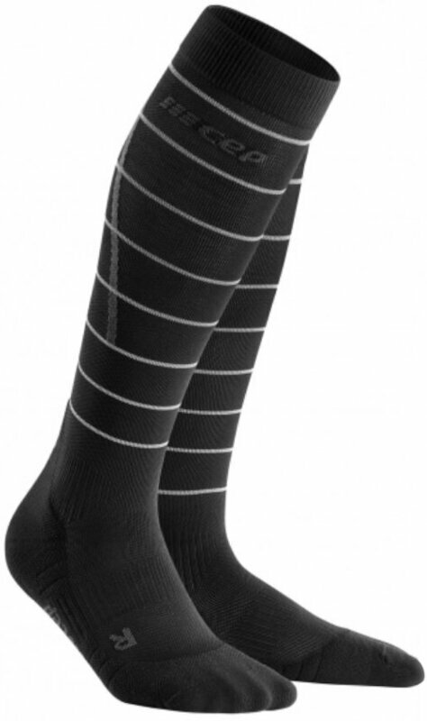 Hardloopsokken CEP WP505Z Compression Tall Socks Reflective Black III Hardloopsokken