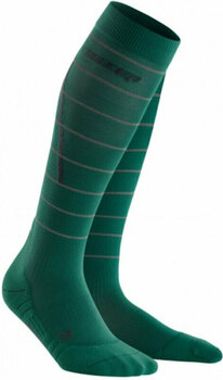 Calcetines para correr CEP WP50GZ Compression Tall Socks Reflective Verde III Calcetines para correr - 1