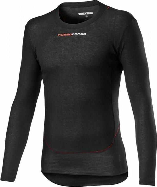 Mez kerékpározáshoz Castelli Prosecco Tech Long Sleeve Funkcionális ruházat Black M