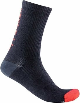 Kerékpáros zoknik Castelli Bandito Wool 18 Savile Blue/Red S/M Kerékpáros zoknik - 1