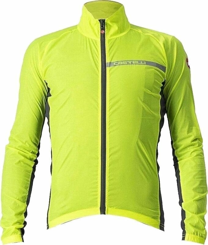 Biciklistička jakna, prsluk Castelli Squadra Stretch Yellow Fluo/Dark Gray S Jakna