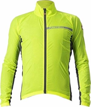Cycling Jacket, Vest Castelli Squadra Stretch Yellow Fluo/Dark Gray L Jacket - 1