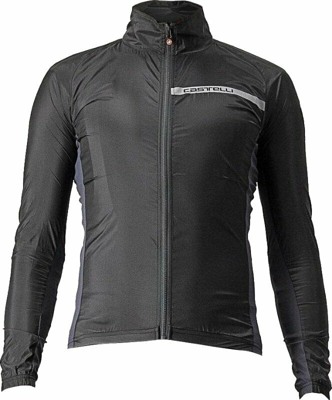 Biciklistička jakna, prsluk Castelli Squadra Stretch Light Black/Dark Gray L Jakna