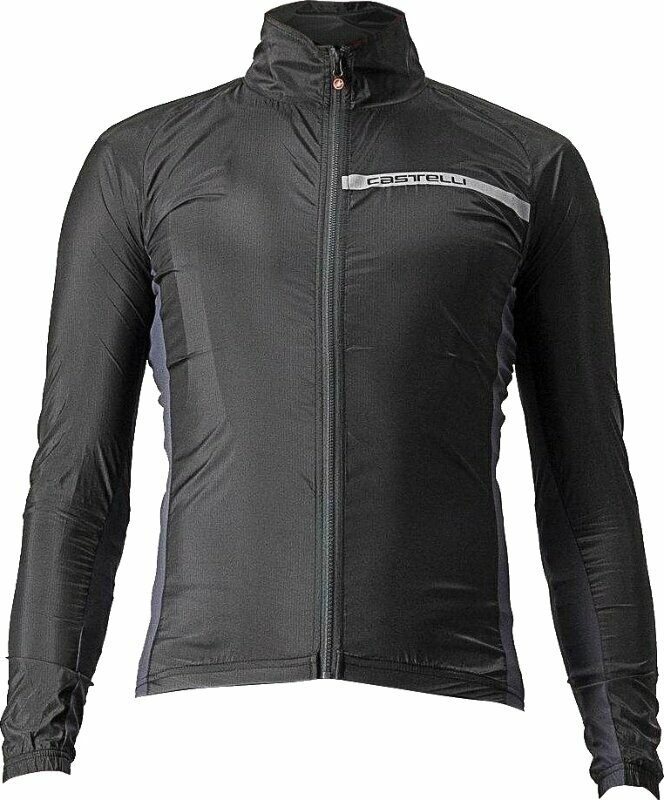 Kerékpár kabát, mellény Castelli Squadra Stretch Light Black/Dark Gray XL Kabát