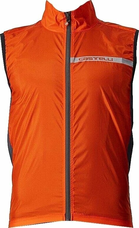 Cycling Jacket, Vest Castelli Squadra Stretch Fiery Red/Dark Gray L Vest
