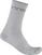 Kolesarske nogavice Castelli Distanza 20 Sock Silver Gray 2XL Kolesarske nogavice