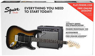Fender Squier Affinity Series Stratocaster HSS Pack Laurel Brown Sunburst Fender Squier Affinity Series Stratocaster HSS Pack Laurel Brown Sunburst