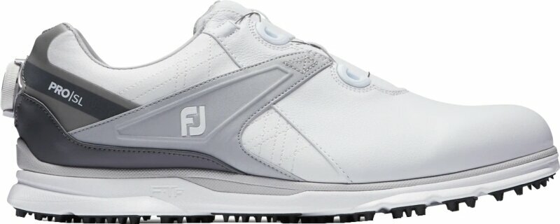 Chaussures de golf pour hommes Footjoy Pro SL BOA White/Grey 40