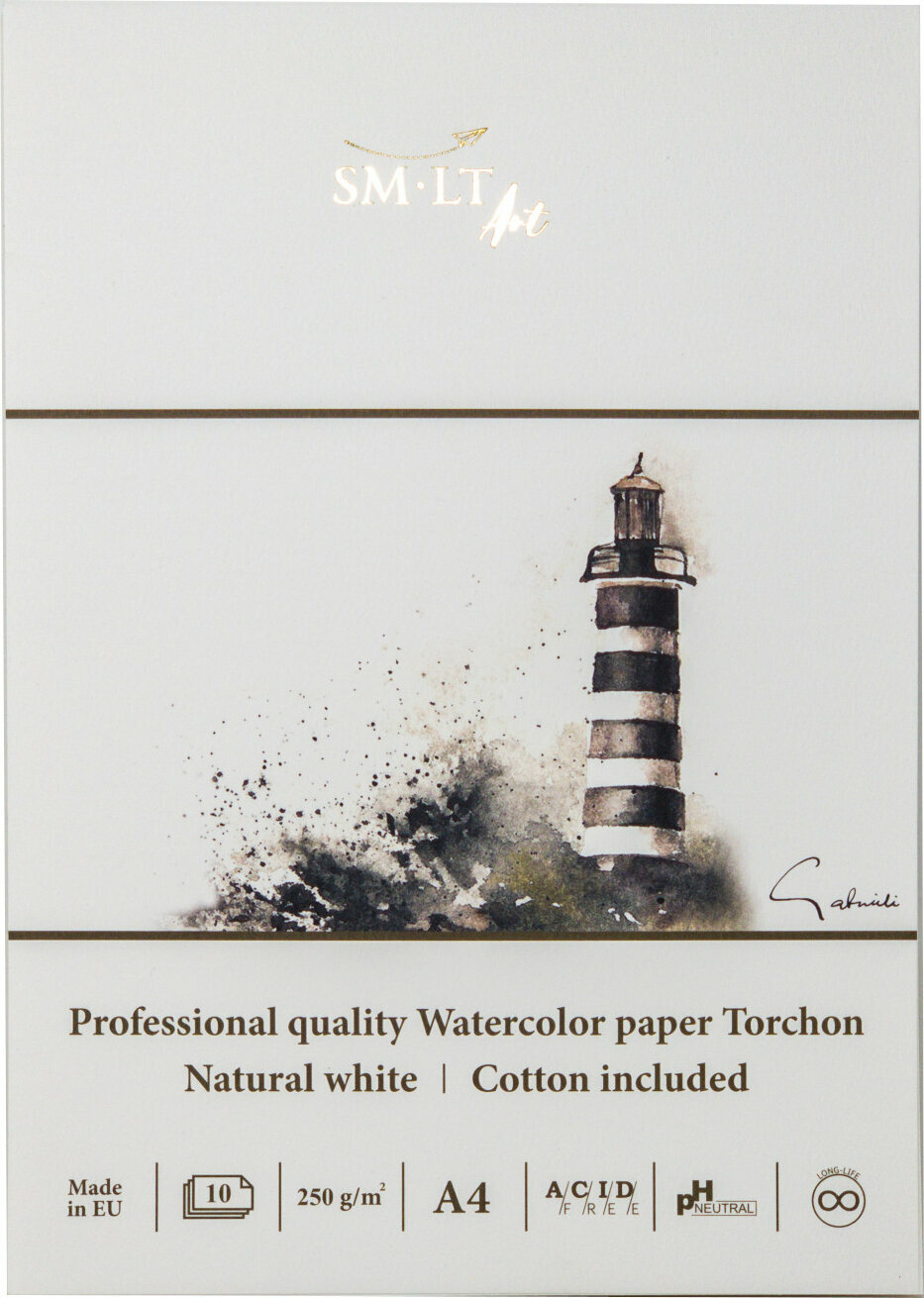 Sketchbook Smiltainis Watercolour Block Sketchbook 10 A4 250 g