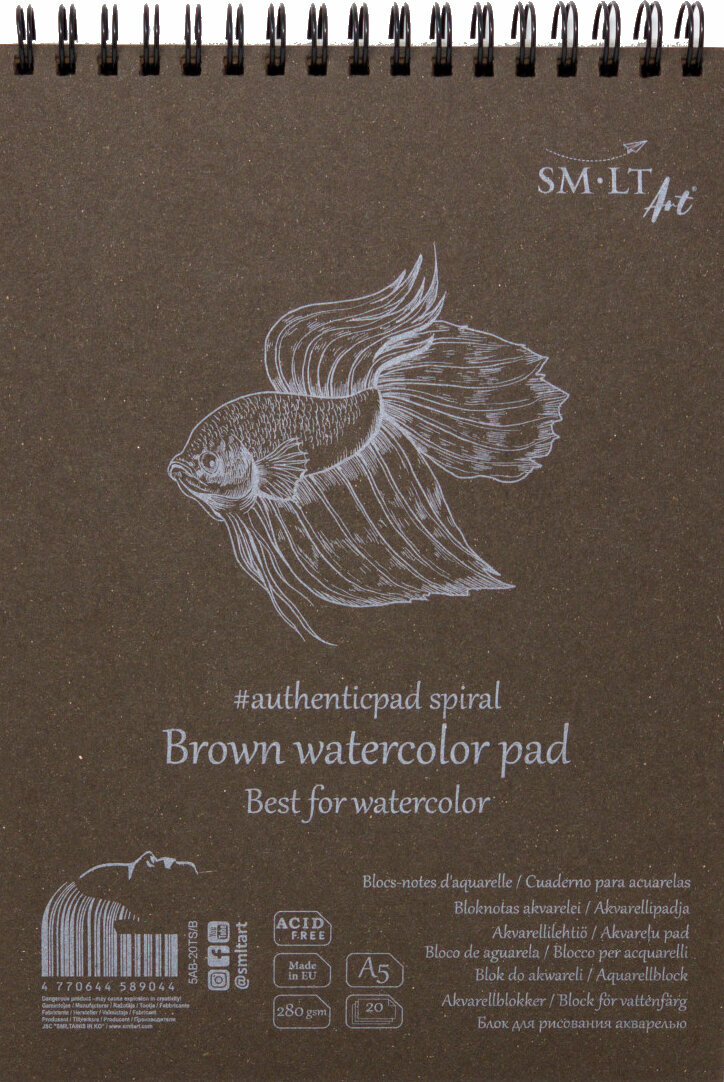 Carnete de Schițe Smiltainis Watercolour Block Caiet de schițe 20 A5 280 g