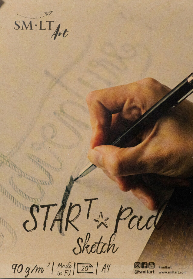 Carnete de Schițe Smiltainis Sketch Pad Caiet de schițe 20 A4 90 g