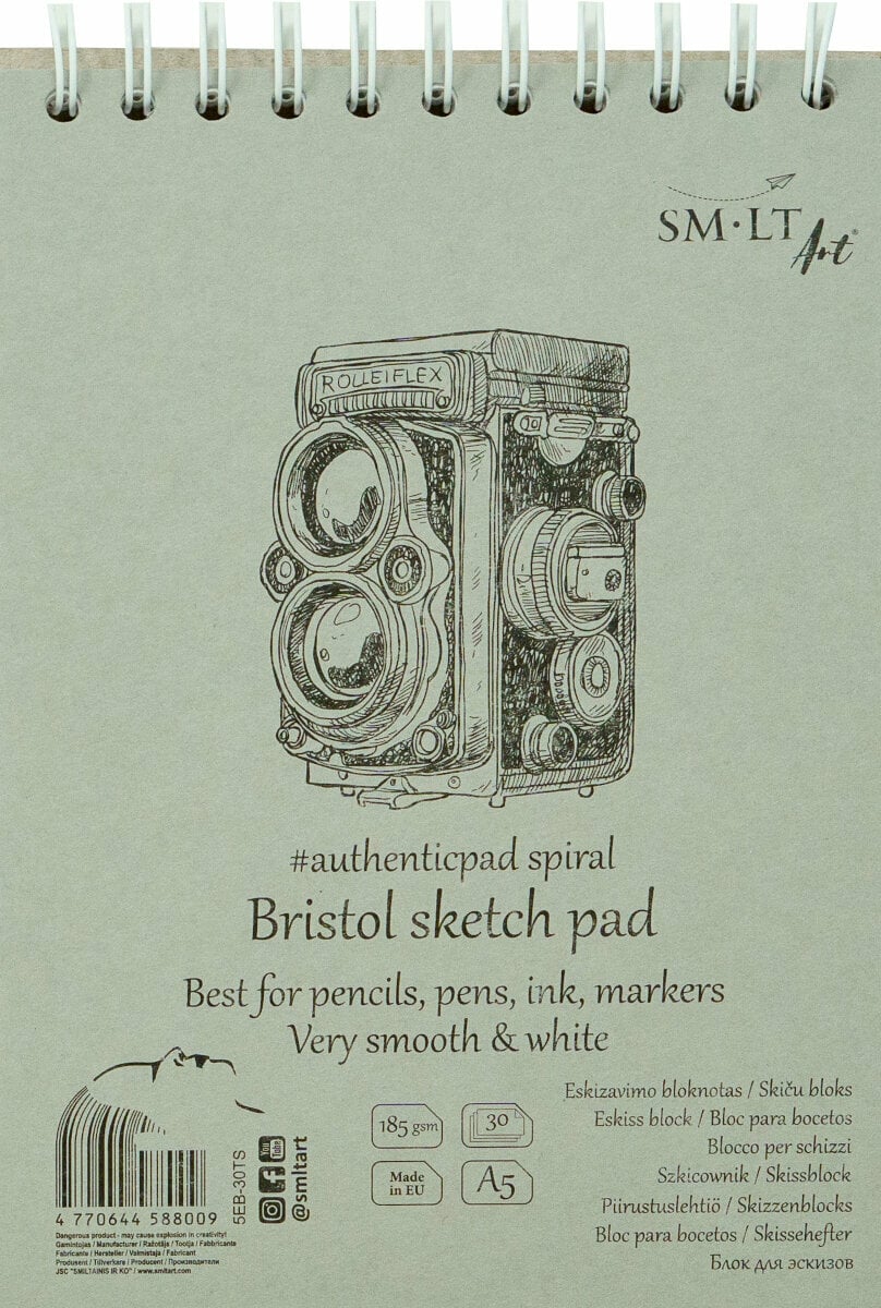 Sketchbook Smiltainis Bristol Sketch Pad Skitsebog 30 A5 185 g
