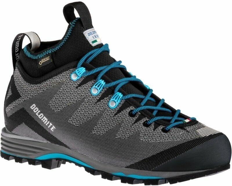 Womens Outdoor Shoes Dolomite W's Veloce GTX Pewter Grey/Lake Blue 38 2/3 Womens Outdoor Shoes