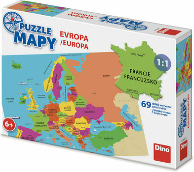 Puzzle Dino 365063 Puzzle Maps Európa 69 alkatrészek Puzzle - 1