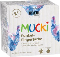 Pintura de dedos Kreul Mucki 2318 Juego de pintura para dedos. 4 x 150 ml