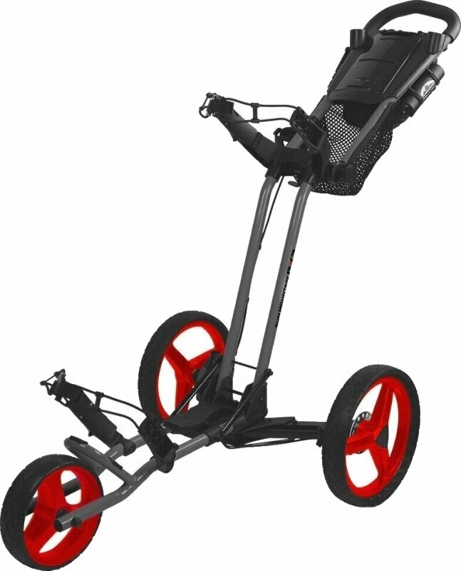 Manuální golfové vozíky Sun Mountain Pathfinder3 Magnetic Grey/Red Manuální golfové vozíky