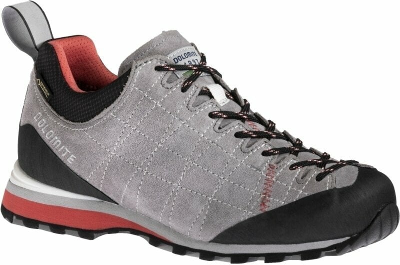 Womens Outdoor Shoes Dolomite W's Diagonal GTX Pewter Grey/Coral Red 38 Womens Outdoor Shoes