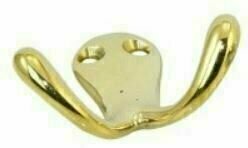 Marine Geschenkartikel Lindemann Chromed Brass Double Hook - 1