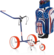 Jucad Carbon 3-Wheel Aquastop Bag SET USA Handmatige golftrolley
