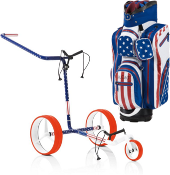 Manuálny golfový vozík Jucad Carbon 3-Wheel Aquastop Bag SET USA Manuálny golfový vozík - 1