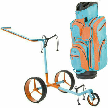 Manual Golf Trolley Jucad Carbon 3-Wheel Aquastop Bag SET GT Manual Golf Trolley - 1