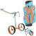 Carrinho de golfe manual Jucad Carbon 3-Wheel Aquastop Bag SET GT Carrinho de golfe manual