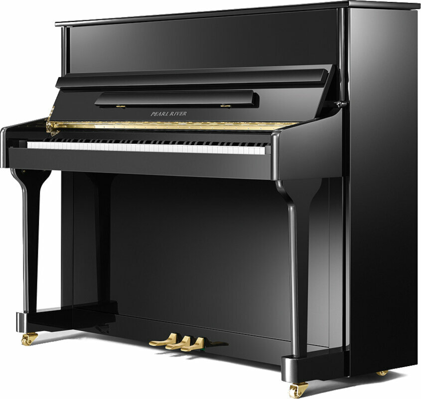 Akoestische piano, staande piano Pearl River EU118-EBN Ebony Polish