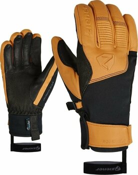 Ski Gloves Ziener Ganzenberg AS AW Black/Tan 8,5 Ski Gloves - 1
