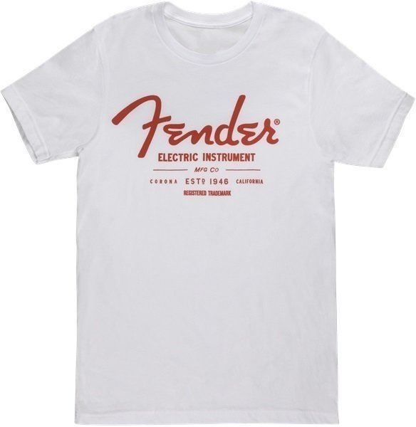 Maglietta Fender Electric Instruments Men's T-Shirt White L