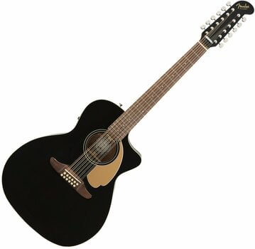 12-saitige Elektro-Akustikgitarre Fender Villager 12 V3 Jetty Black - 1