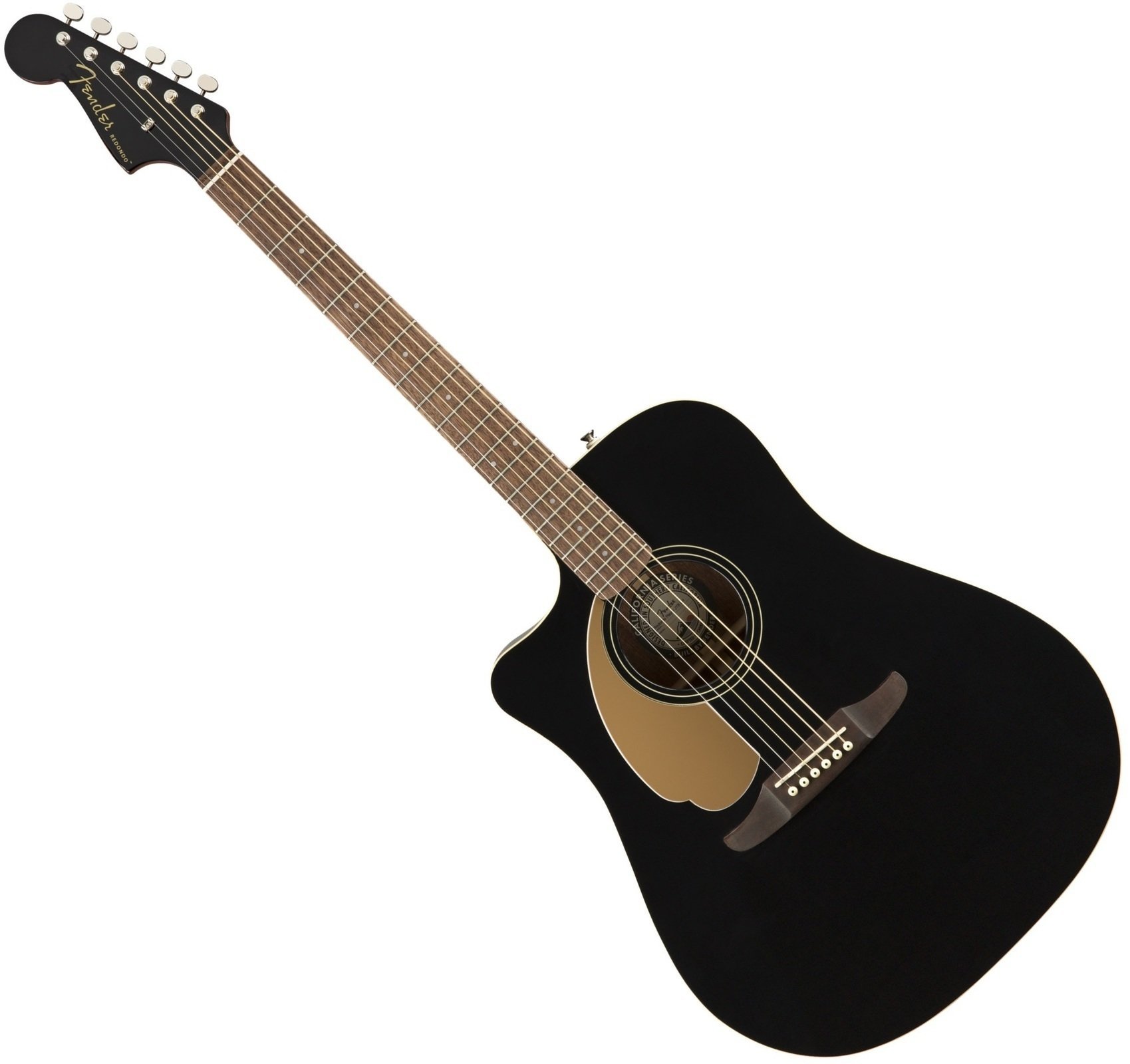 elektroakustisk gitarr Fender Redondo California Player LH Svart