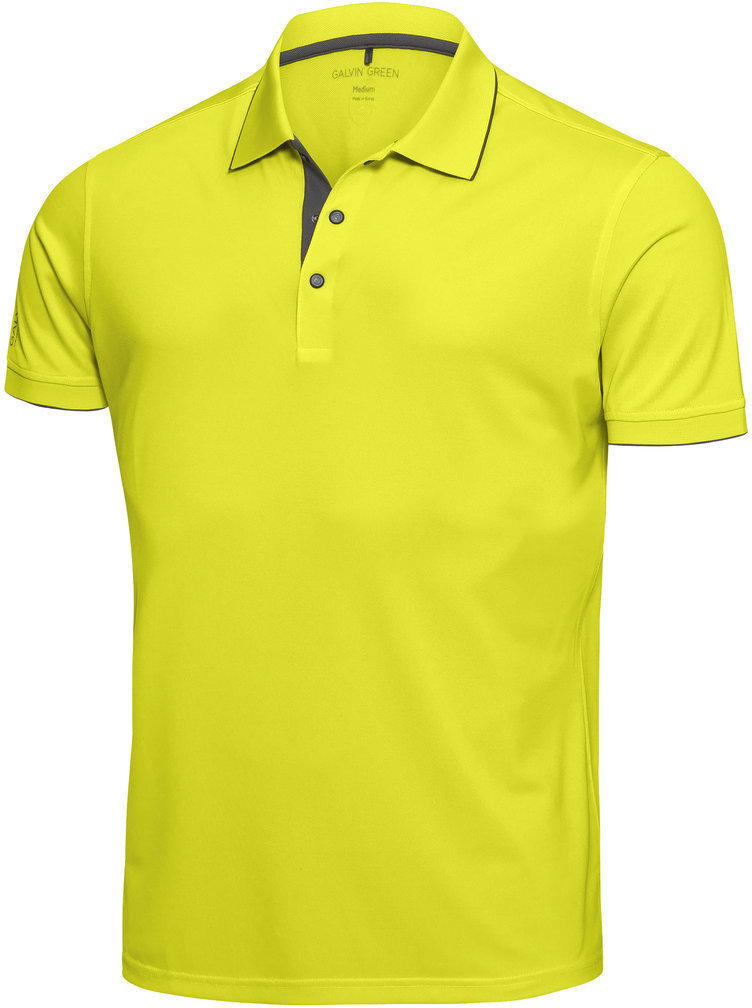 Poloshirt Galvin Green Marty Ventil8 Mens Polo Shirt Lemonade/Beluga L