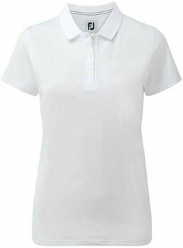 Tricou polo Footjoy Stretch Pique Solid Womens Polo Shirt White L - 1