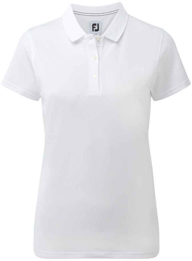 Koszulka Polo Footjoy Stretch Pique Solid Koszulka Polo Do Golfa Damska White S