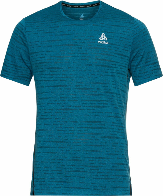 Тениска с къс ръкав за бягане Odlo Zeroweight Engineered Chill-Tec Deep Dive Melange S Тениска с къс ръкав за бягане