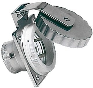 Marine Plug, Marine Socket Osculati Stainless Steel IP56 watertight socket 30A 220V