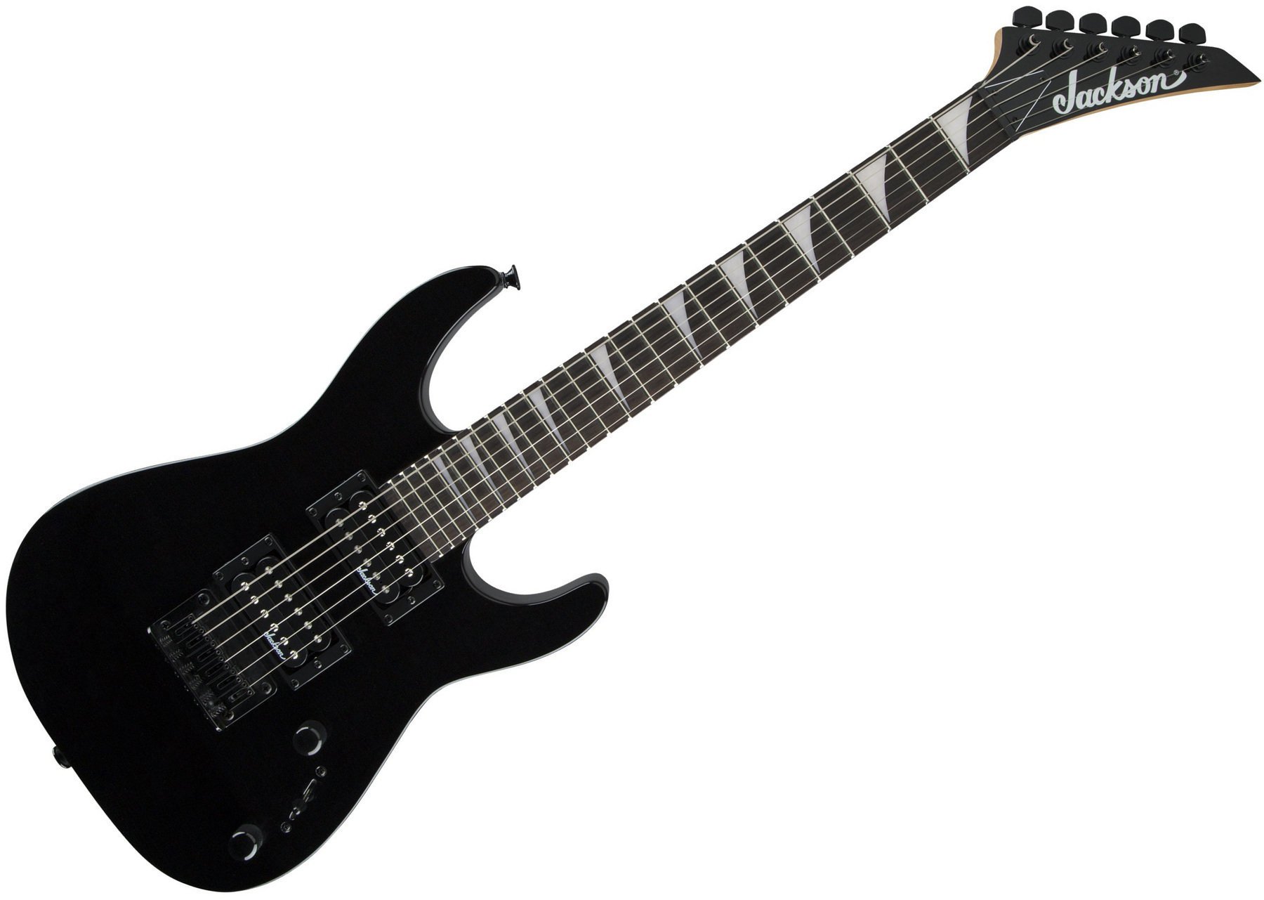 Elektrische gitaar Jackson JS1X Dinky Minion AH FB Zwart