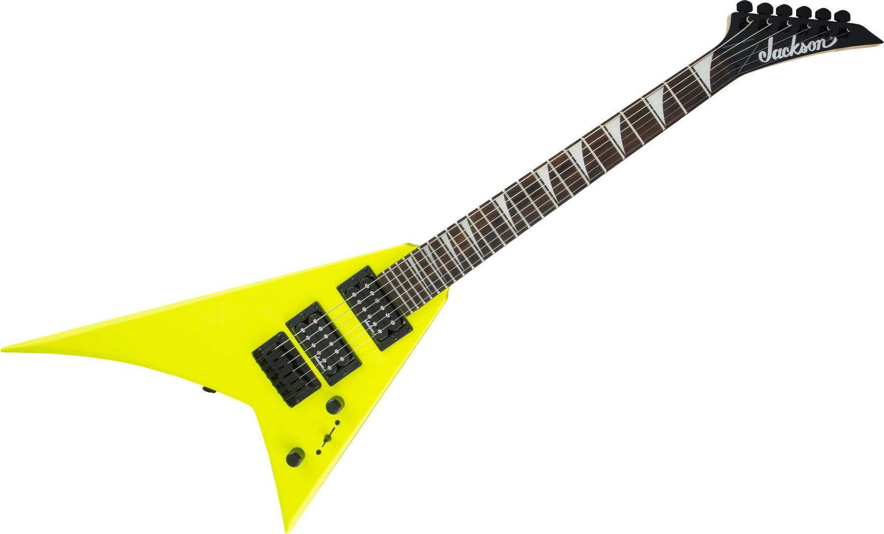 Guitarra eléctrica Jackson JS1X Rhoads Minion AH FB Neon Yellow