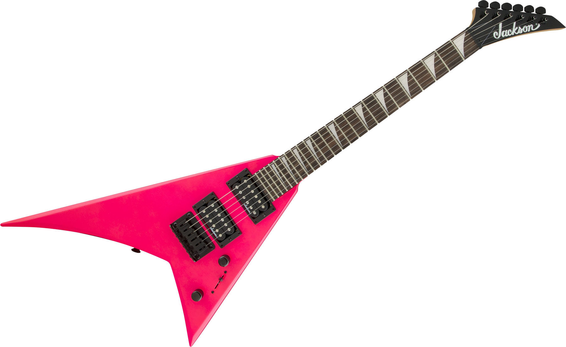 Guitarra eléctrica Jackson JS1X Rhoads Minion AH FB Neon Pink