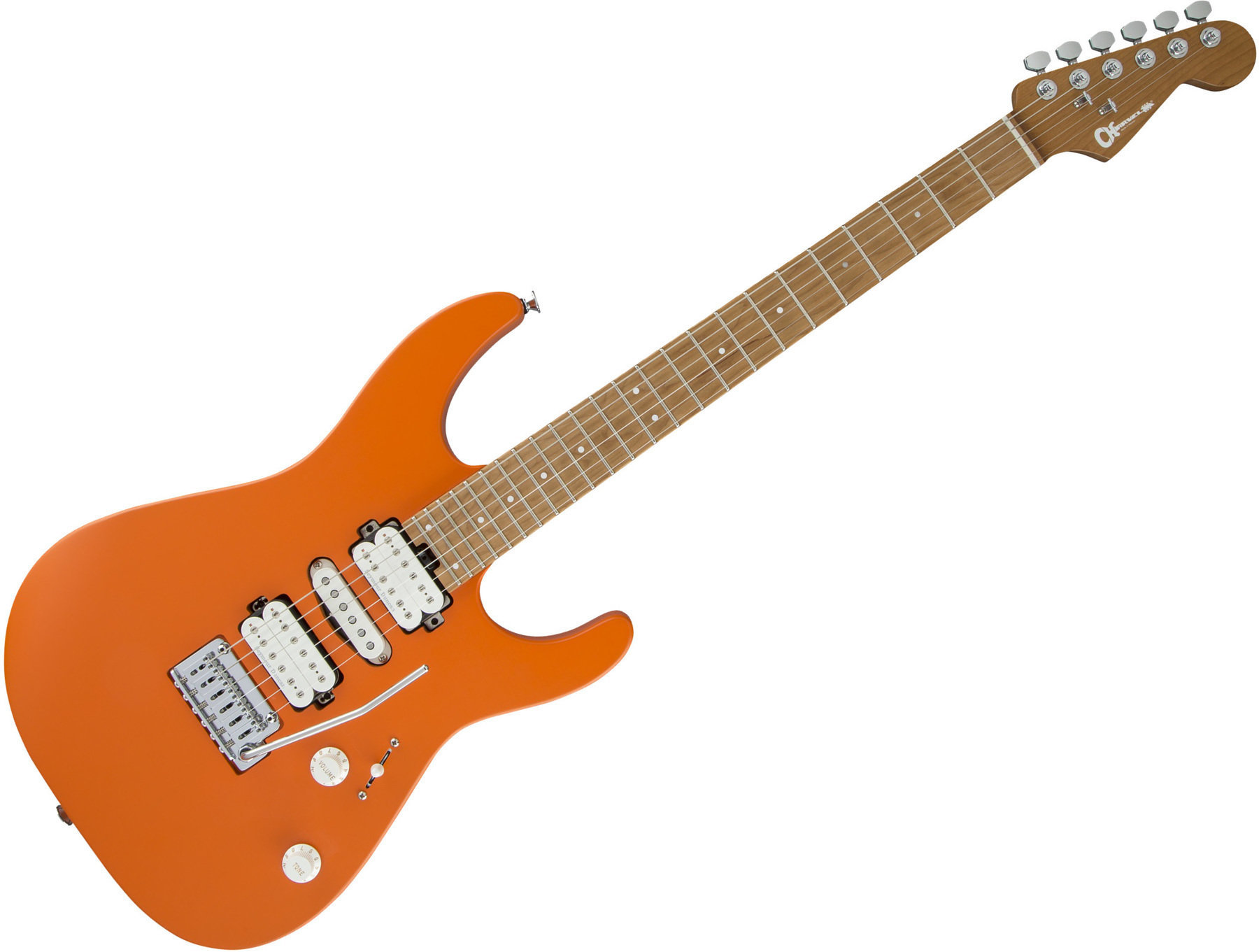 Electric guitar Charvel Pro-Mod DK24 HSH 2PT CM Satin Orange Crush